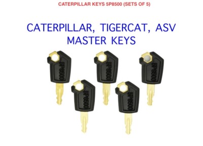 5 x CAT CATERPILLAR TIGERCAT ASV Master Plant Bagger Bagger Dumper Schlüssel