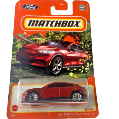 MATCHBOX 2022 2021 FORD MUSTANG MACH-E METALFLAKE RED 65/100 HFP10 LUGO DESIGN