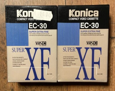2x Konica Super XF EC-30 VHSC Kassetten Cassette Tape - Neu & OVP