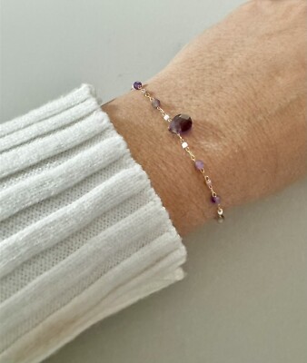 Bracelet Pétillante small en or et améthyste