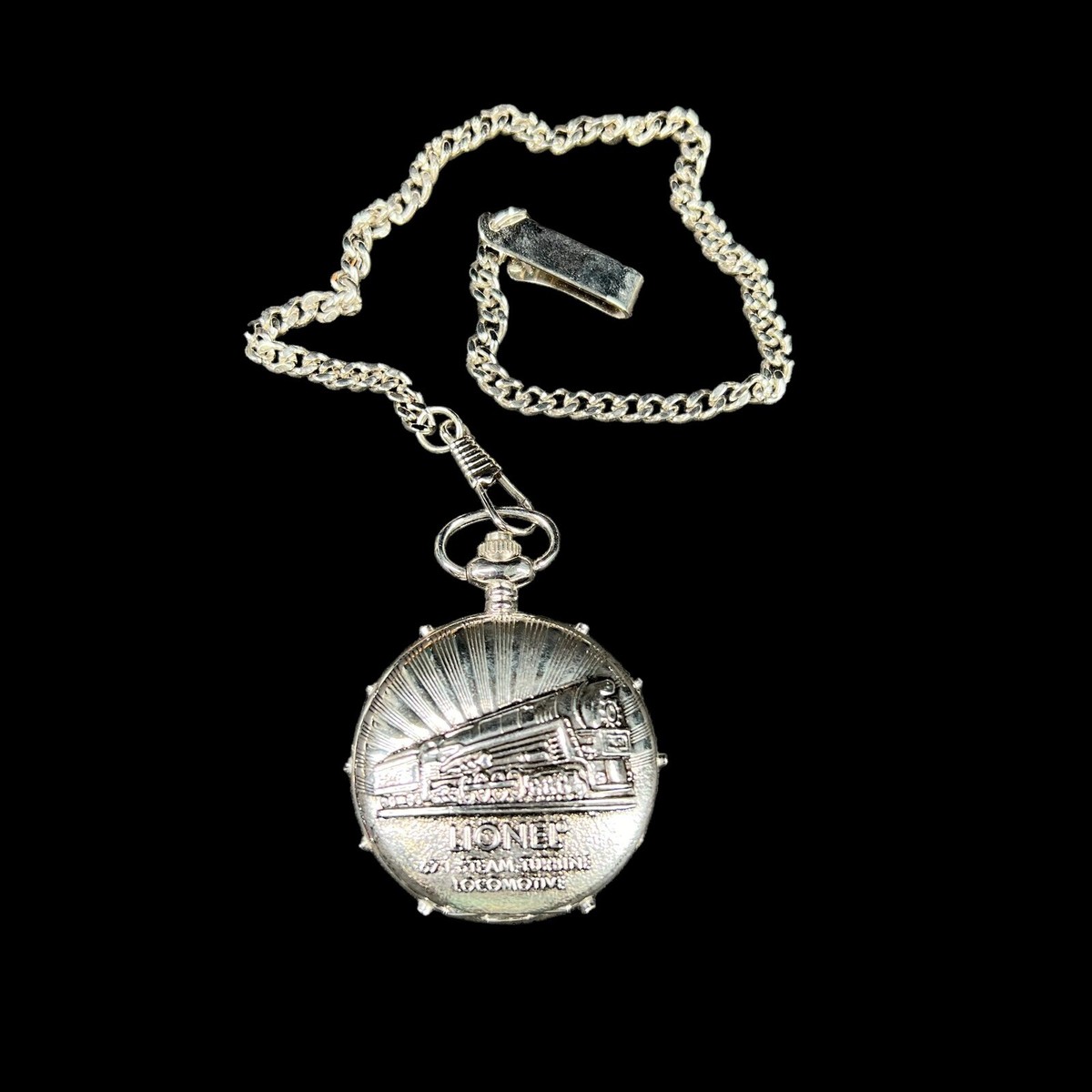 Lionel Train 100th Anniversary Pocket Watch & Chain 671 Steam