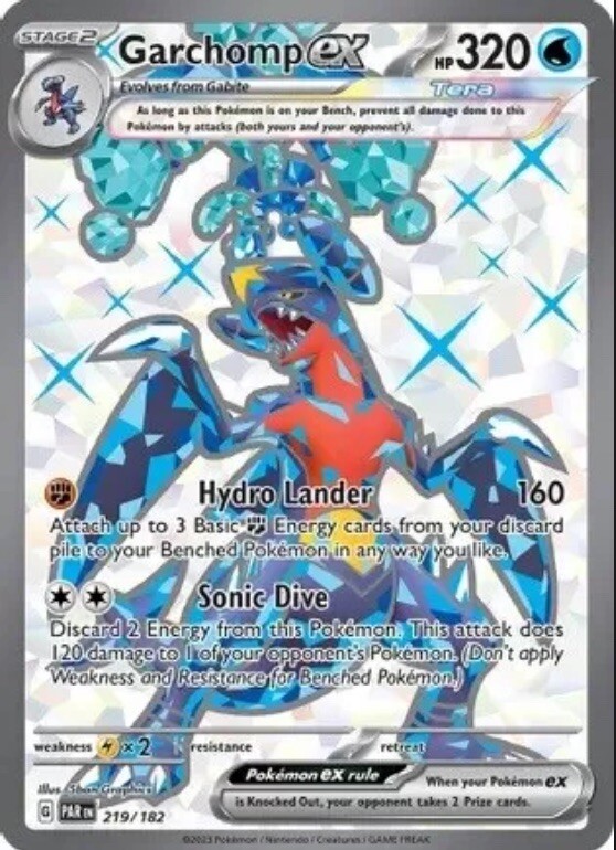 Pokémon TCG Garchomp ex Paradox Rift 219/182 Holo Ultra Rare
