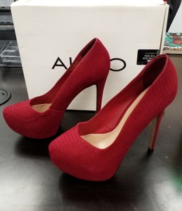 aldo red pumps