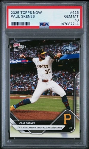 147087714 Paul Skenes 2025 Topps Now #428 All-Star PSA 10