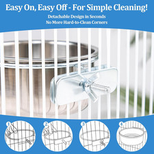 2 Pack Stainless Steel Bird Food Bowl Small Bird Feeding Dish Cups for Cage P...