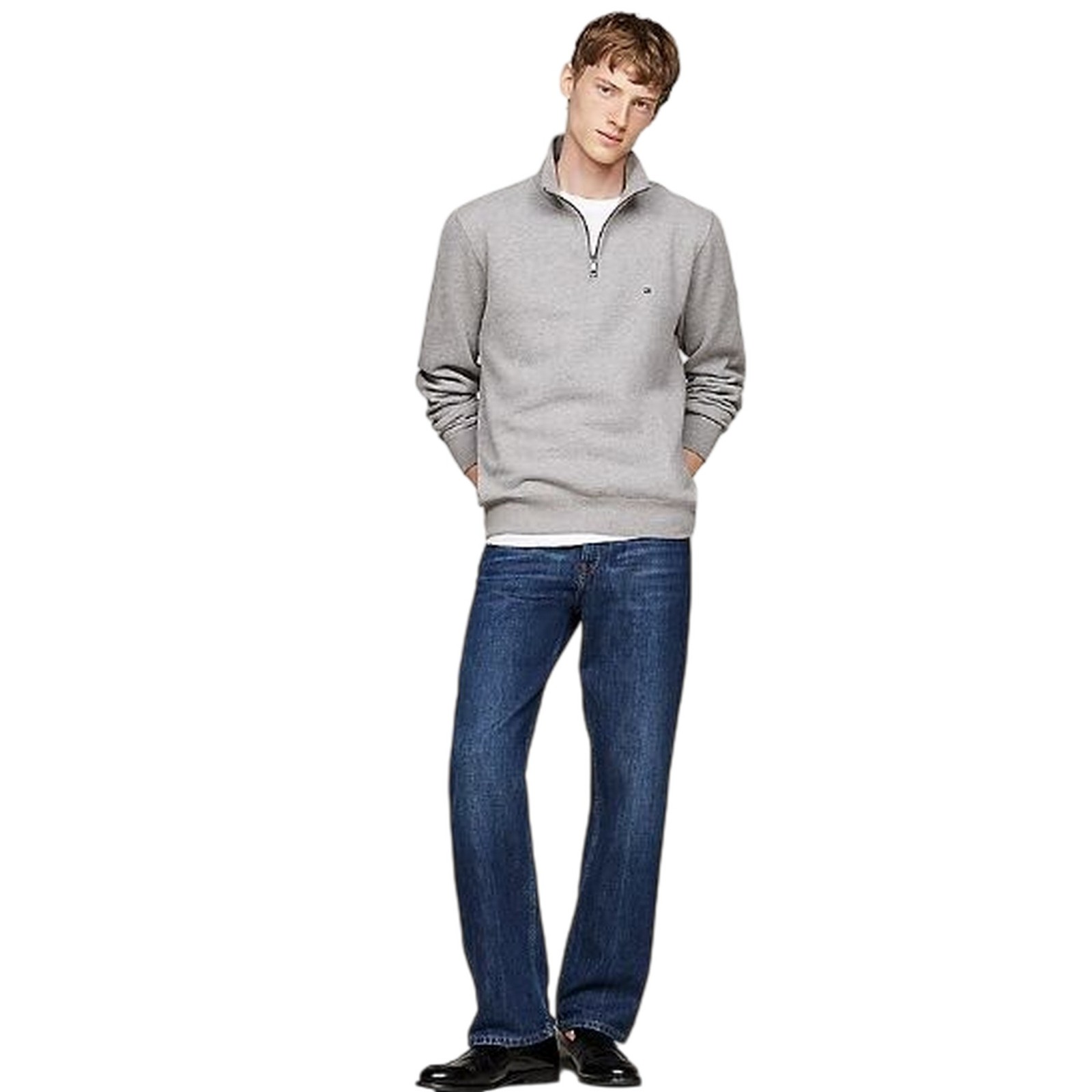 Tommy Jeans Mens Flag Quarter Zip Sweatshirt  GT18627 image 4