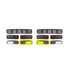 Lüftungsgitter Stoßfänger Set links rechts vorne für VW Polo Variant 6KV5 6KV2