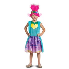 Trolls World Tour Dreamworks Halloween Costume Girls Poppy Rainbow Small S 4-6