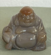 ANTICA STATUETTA BUDDHA IN PIETRA DURA CORNIOLA INIZIO 1900