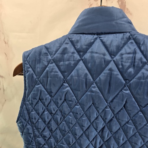 Talbots Vest Womens Small Puffer Blue Quilted Synthetic Full Zip Insulated - Picture 5 of 10