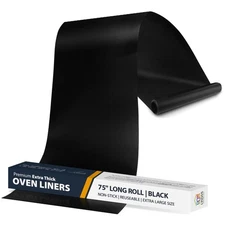 Heavy Duty Reusable Oven Liners - 17” x 75” Non-Stick Mats for Ultimate Clean