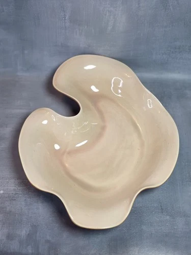 Rare Red Wing Pottery Amoeba  Salmon Art Trinket Entryway Dish MCM B1408