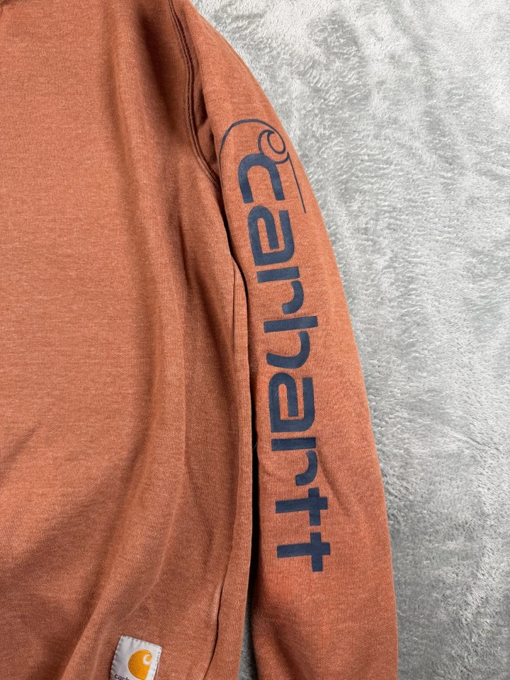 Carhartt Sleeve Logo Crewneck Sweatshirt Loose Fit Rust S - Image 3 of 4