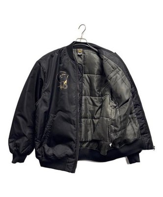 HEATH Godzilla MA-1 Bomber Jacket Adult Mens Black Pre-Owned Size