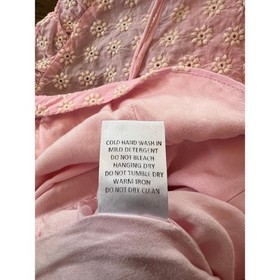 Olivaceous Romper Pink Cotton Eyelet Floral Ruffle  Coquette Soft Girl Feminine