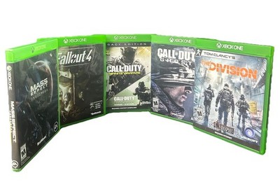 Xbox One Game Lot Of 5 Tom Clancy Division COD Ghosts Fallout 4 Mass Effect