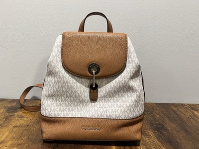 Michael Kors Classic Logo White/Carriage Brown Mini Backpack  display picture 1