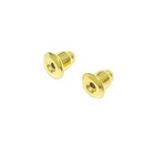 Yellow metal with silicon material earrings backing — photo 4