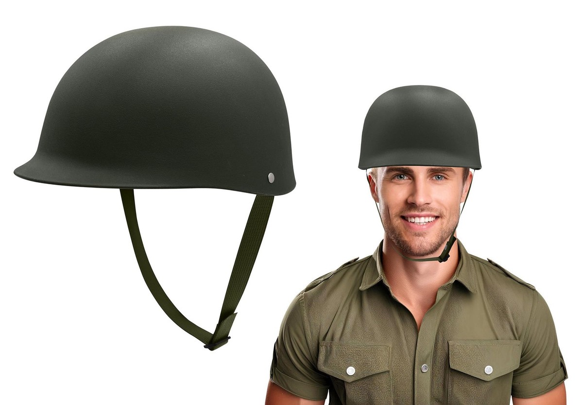 Adult WW2 US Army M1 Helmet Costume Replica Hat Soldier Military