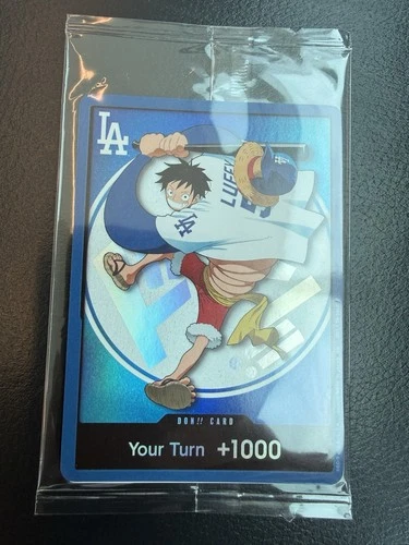 2026 ONE PIECE LA DODGERS MONKEY D LUFFY DON CARD PROMO 7/2/26 SEALED IN HAND