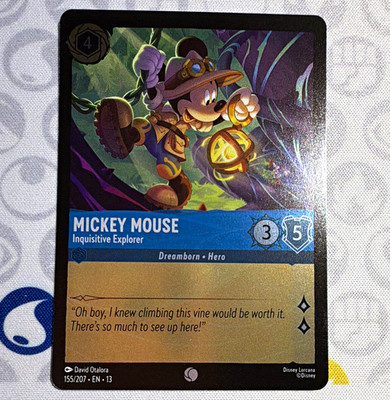 Disney Lorcana Mickey Mouse Inquisitive Explorer #155/207 EN Foil