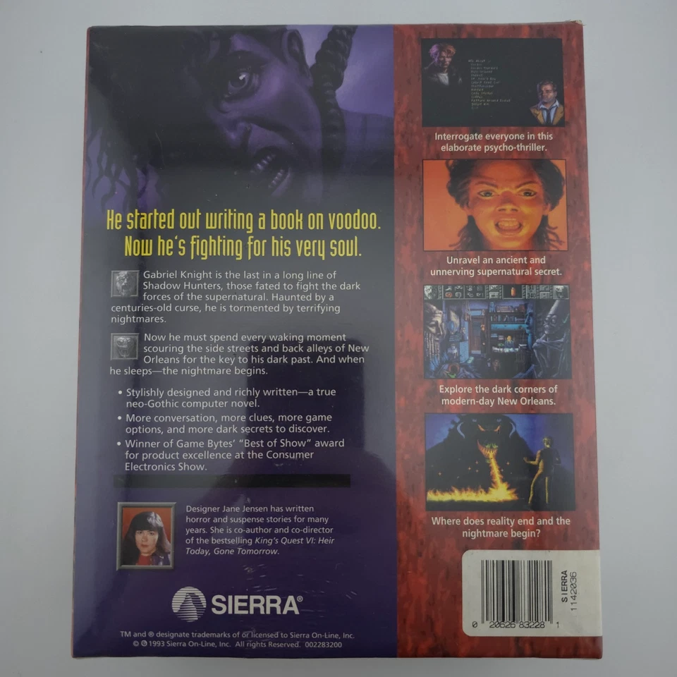 Gabriel Knight: Sin of the Fathers, 1993, Big Box, New & Sealed - Image 3 of 4