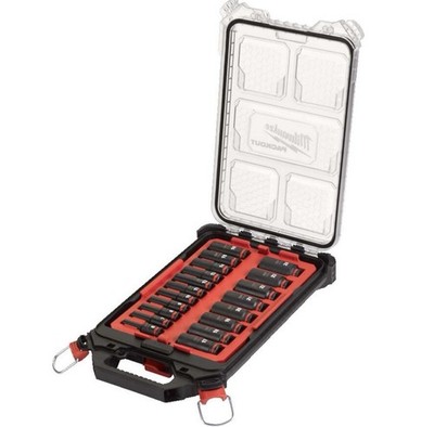 Milwaukee SHOCKWAVE PACKOUT 3/8'' Antrieb Schlagschrauber Steckschlüsselsatz x19-teilig 4932480946