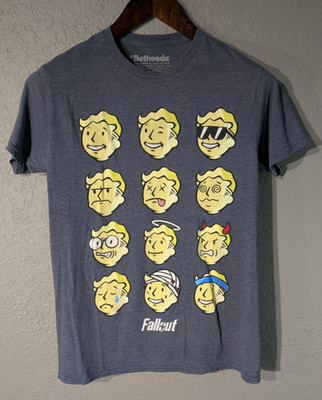 Fallout Vault Boy Men's M T-Shirt Bethesda Fallout Vault Boy Gamer Graphic Tee