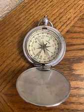 VTG 1950s Pocket Watch Style Compass JAPAN Un...