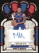 2023-24 Crown Royale Crown Autographs International Red Monte Morris Auto /18