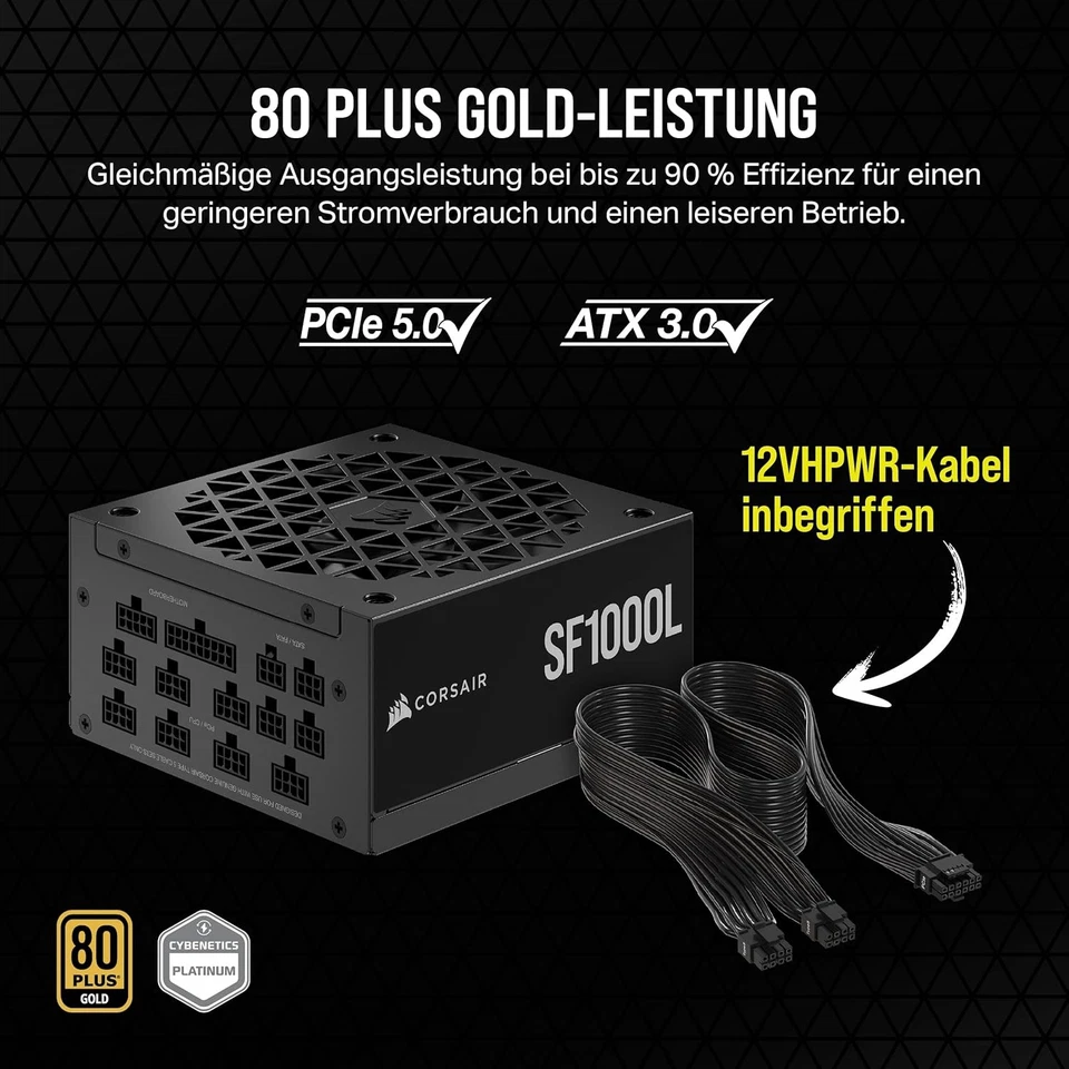 Corsair SF-L Series SF1000L Vollmodulares ATX Netzteil 1000 Watt 80 PLUS Gold - Bild 3 von 4