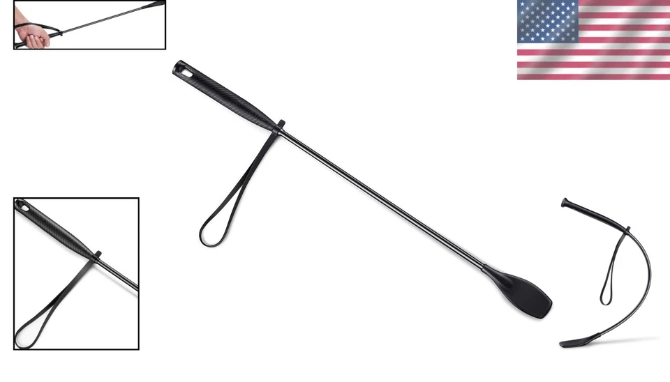 Versatile Horse Riding Crop 23” - Lightweight with Rubber Keeper for Control - Image 2 of 4