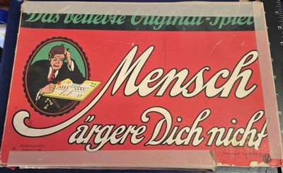 ''Mensch ärgere Dich nicht'' Vintage German Board Game K 1964 Edition 
