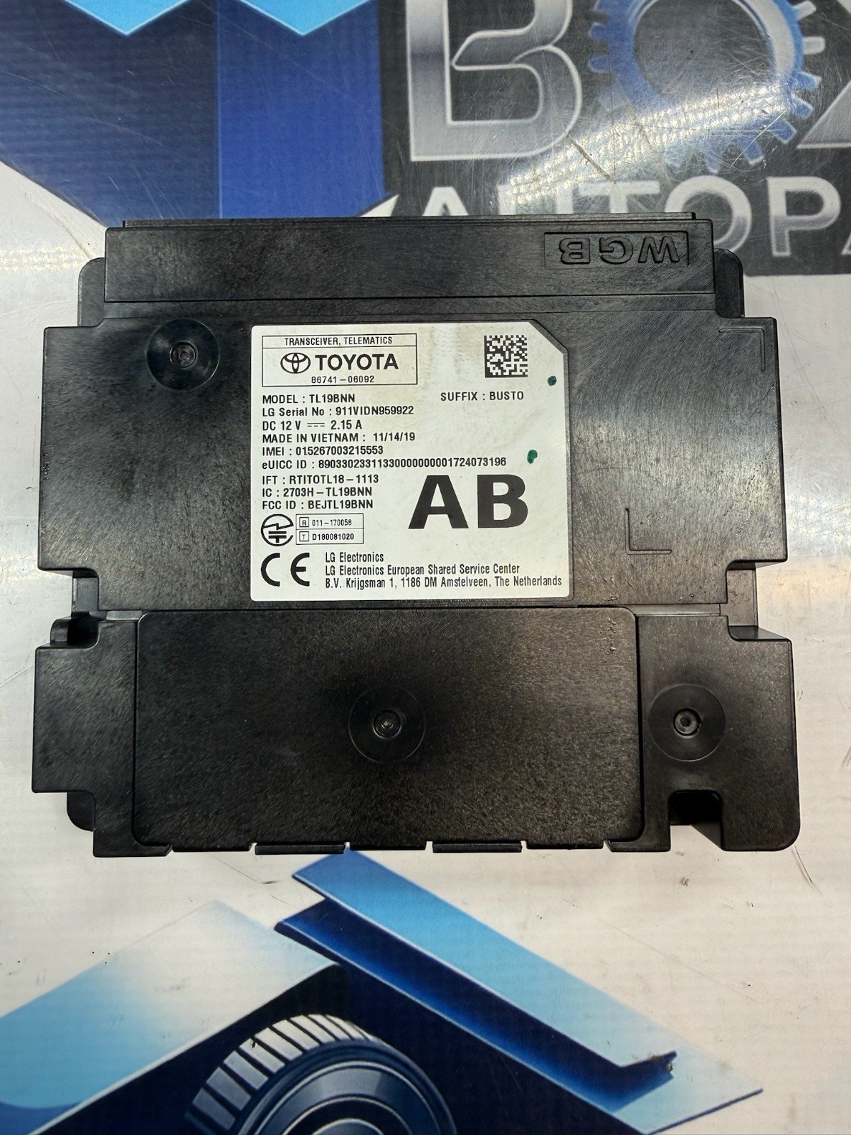 2020-2024 TOYOTA CAMRY SE COMMUNICATION TELEMATICS CONTROL MODULE 8674106092 OEM