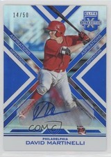 2016 Panini Elite Extra Edition Aspirations Blue 14/50 David Martinelli Auto 0g4