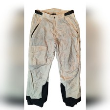 Obermeyer Ski Pants Men's Large Short Beige Black Cargo Outdoor Activewear