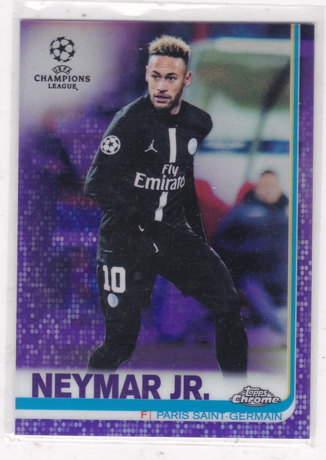 2018-19 Topps Chrome UEFA Champions #50 Neymar Jr Purple Refractor 49/250 PSG