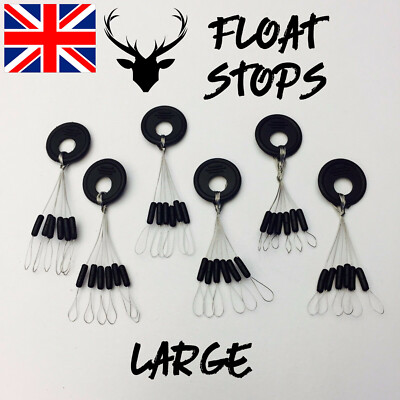 36x Straight Sliding Float Stops Rubber Grippa Rig Buffer Line