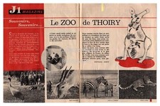 1970 DOCUMENT (ref FRI 20) LE ZOO DE THOIRY  2pages