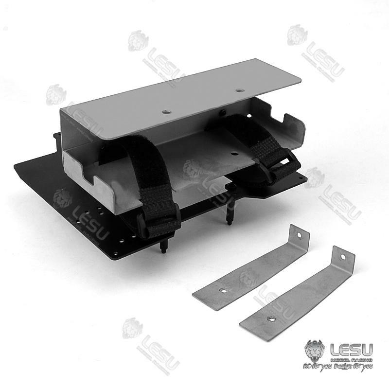 Compartimento De Batería Metálico LESU Para Camión 1/14 FH16 – DIY Para Tamiya