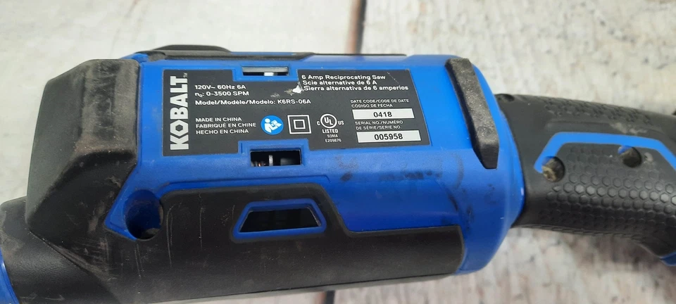 Kobalt K6RS-06A Corded Reciprocating Saw - Image 4 of 4