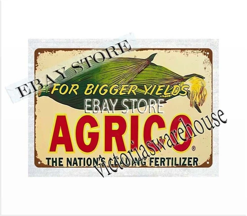 Agrico Fertilizers farm chemicals metal tin sign affordable art prints