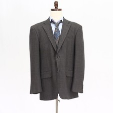 Oscar de la Renta 44L Brown Sport Coat Blazer Jacket HT 2B Wool