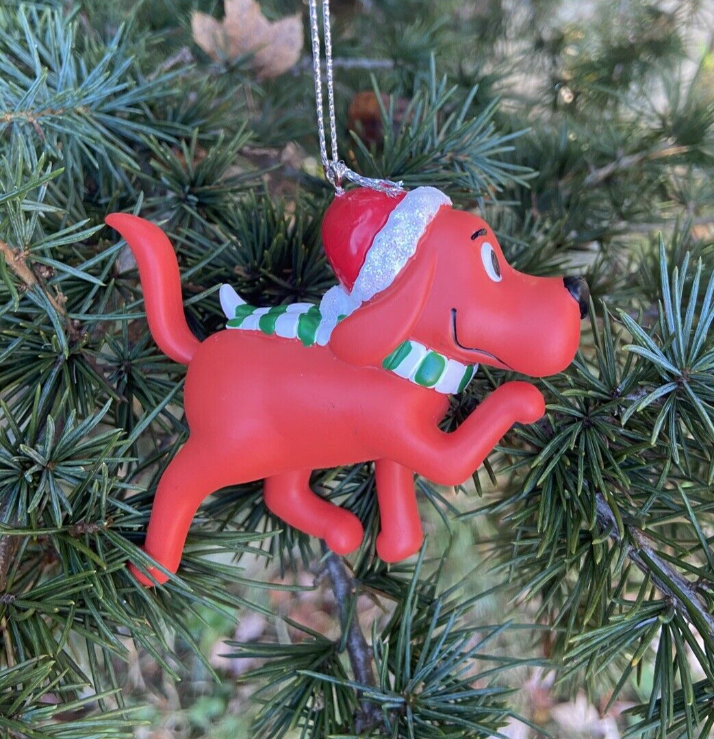 Kurt Adler Ornament Clifford the Big Red Dog Running Christmas
