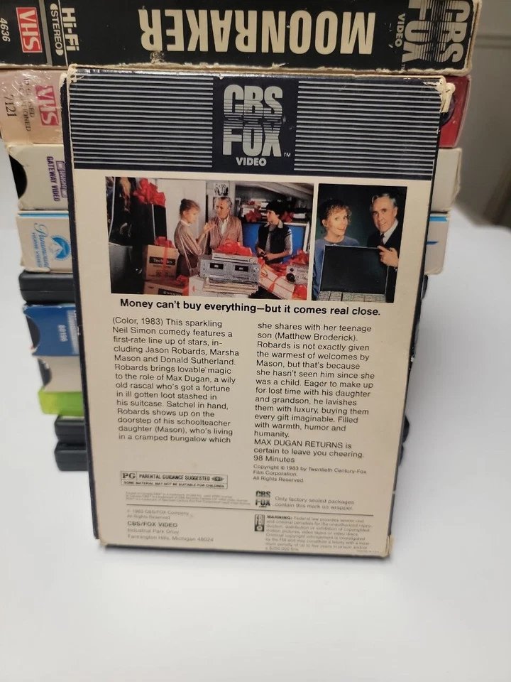 Max Dugan Returns (VHS, 1984) CBS FOX Big Box Donald Sutherland *Buy2Get1Free* - Imagem 3 de 4