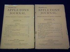 1881 APPLETON'S JOURNAL MAGAZINE LOT OF 4 ISSUES - NICE ADS & STORIES - WR 779