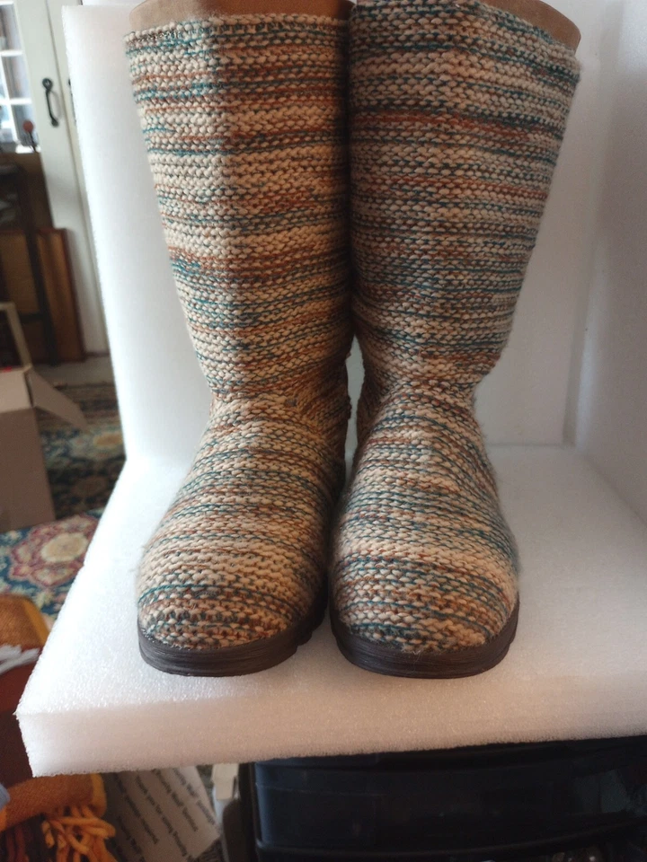 Botas Mukluks Lucinda de pantorrilla ancha coñac forro de mezcla de lana para mujer talla 9 Foto 4 de 4