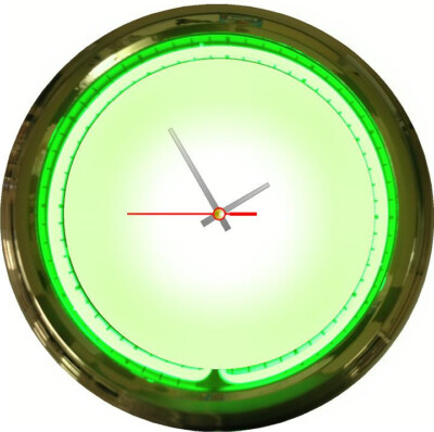 Green Blank Neon Clocks Available, Make your own custom clock. 12'' face, 17'' OD