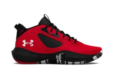 Under Armour UA Lockdown 6 Basketball Shoes Red Black Mens Size 11.5 3025616-600