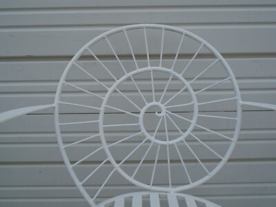 1 Nautilus Shell Back Chair Wire Mid century Regency Retro Wrought iron Art Deco